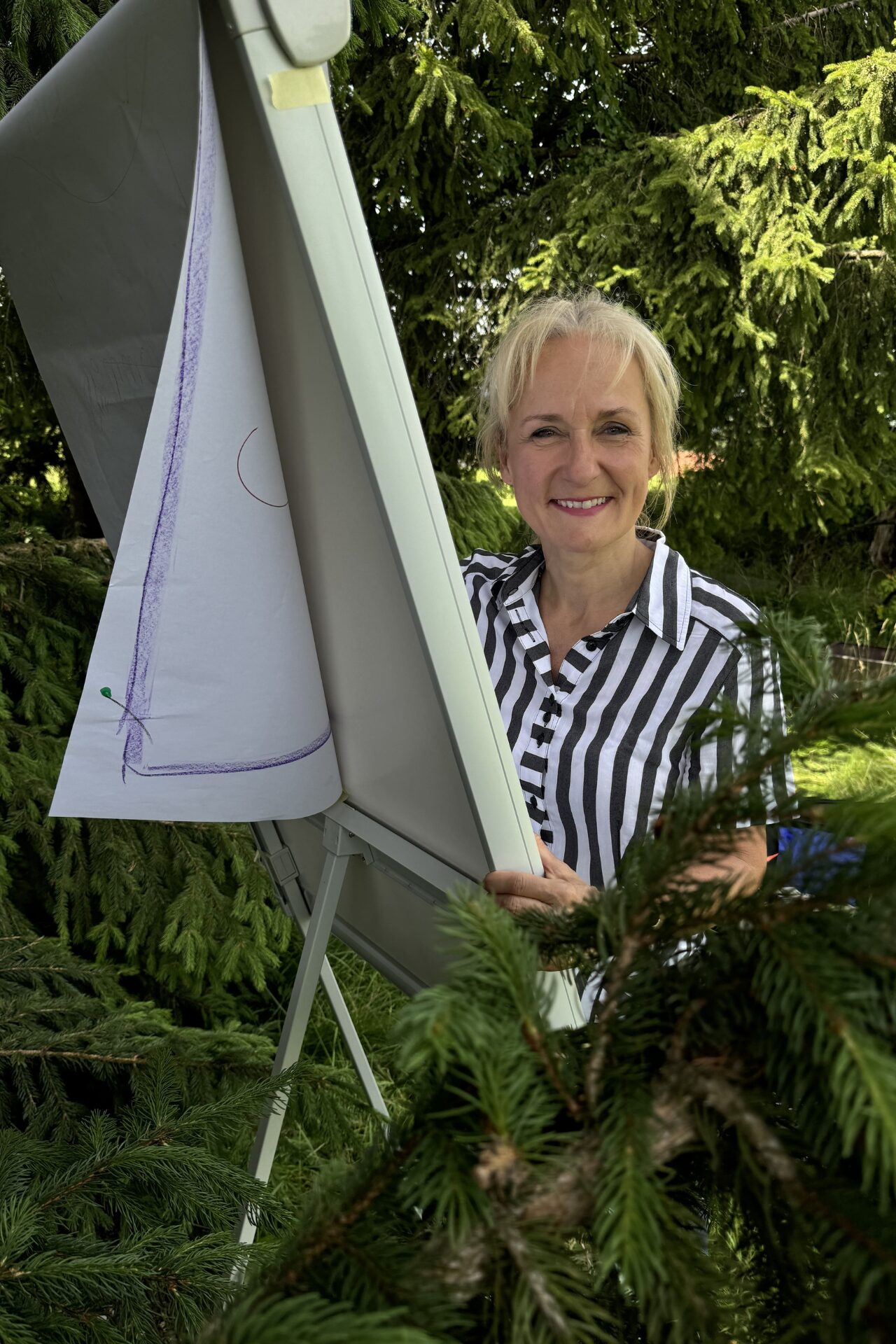 Eva Steinmaßl beim Waldcoaching