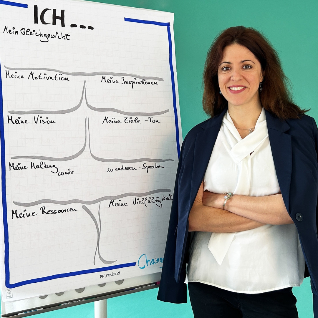 Angela Firmhofer an der Flip Chart